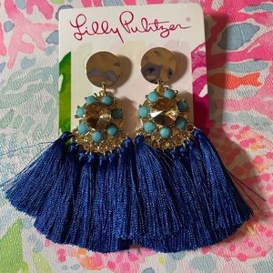 Lilly Pulitzer Blue Tassel Earrings